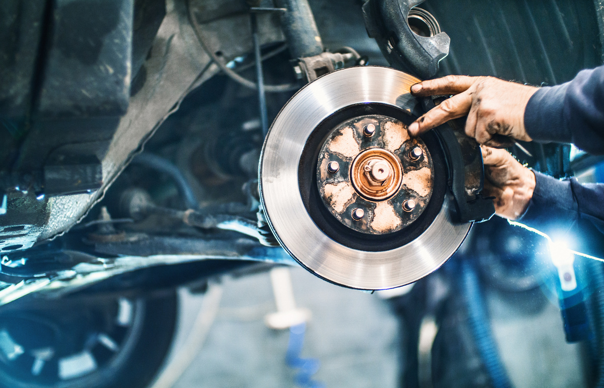 Car braking system repair.